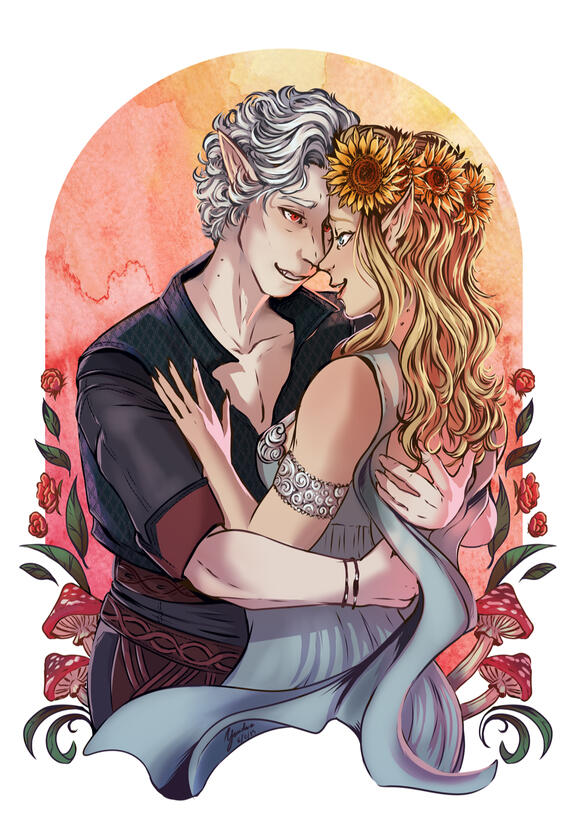 Inked Style, Waist Up (+ Additional Character), Fullcolor